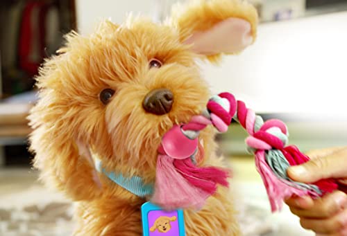 My Fuzzy Friend Moji Interactive Labradoodle - Plush Dog Toy for Boys and Girls, Loveable and Lifelike Companion Pet , Brown