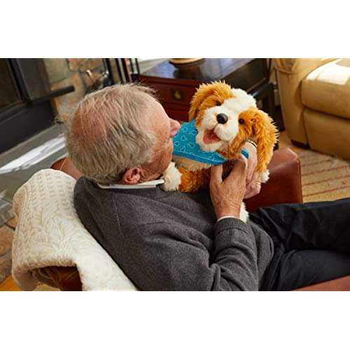 JOY FOR ALL - Freckled Pup - Brown and White Soft-Touch Coat - Realistic and Lifelike Interactive Companion Pets