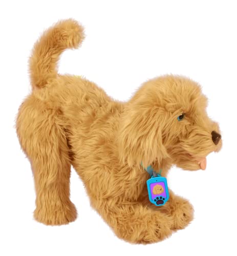 My Fuzzy Friend Moji Interactive Labradoodle - Plush Dog Toy for Boys and Girls, Loveable and Lifelike Companion Pet , Brown