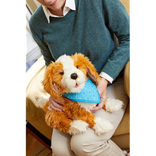 JOY FOR ALL - Freckled Pup - Brown and White Soft-Touch Coat - Realistic and Lifelike Interactive Companion Pets