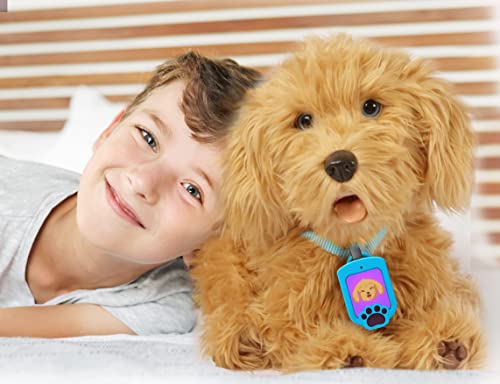 My Fuzzy Friend Moji Interactive Labradoodle - Plush Dog Toy for Boys and Girls, Loveable and Lifelike Companion Pet , Brown