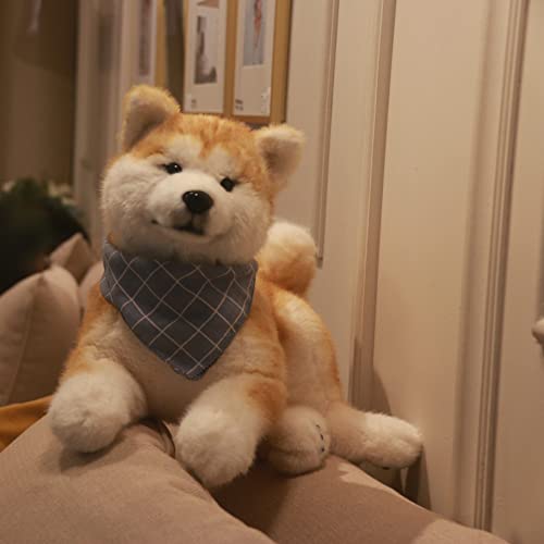 Chongker Dog Stuffed Animals Shiba Inu Plush Handmade Realistic Toy Dog Cuddly Plush Puppy Companion Pet Gifts for Kids Women Birthday Anniversary Dog Lover
