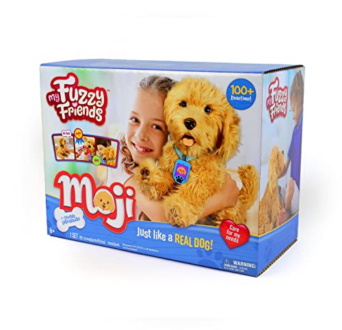My Fuzzy Friend Moji Interactive Labradoodle - Plush Dog Toy for Boys and Girls, Loveable and Lifelike Companion Pet , Brown