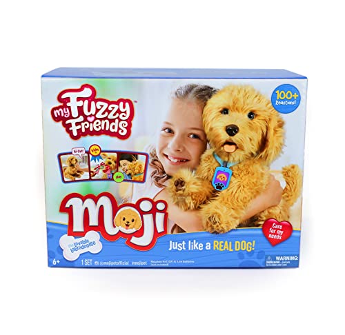 My Fuzzy Friend Moji Interactive Labradoodle - Plush Dog Toy for Boys and Girls, Loveable and Lifelike Companion Pet , Brown