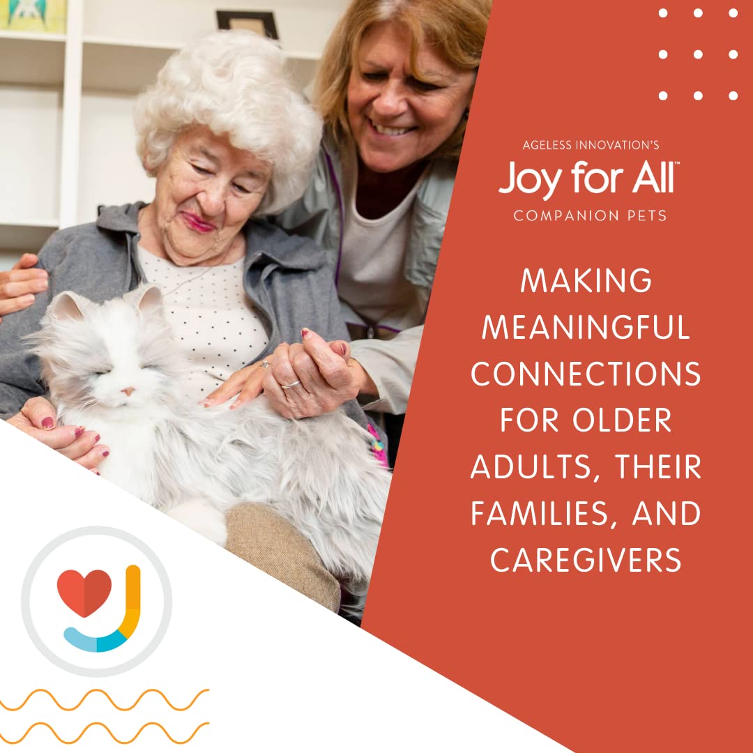 JOY FOR ALL - Silver Cat with White Mitts - Interactive Companion Pets - Realistic & Lifelike