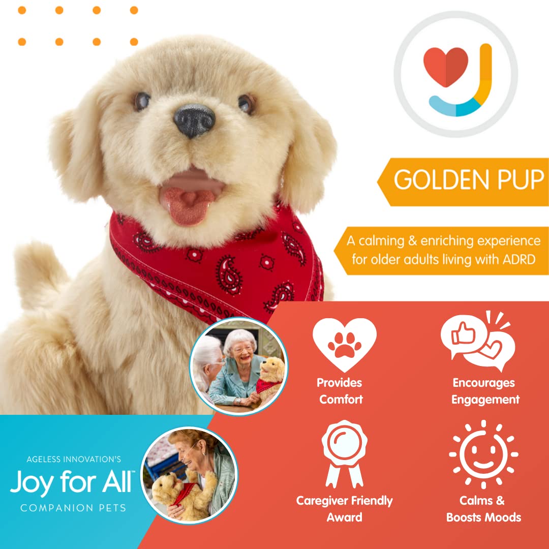 JOY FOR ALL Ageless Innovation Companion Pets Golden Pup Lifelike & Realistic